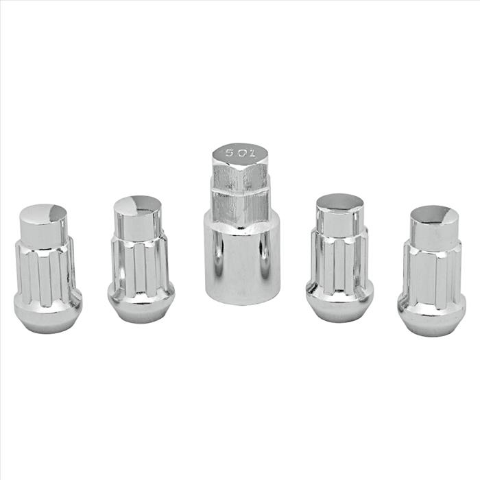 Tall Acorn Locks - 1.60 Inch Tall Chrome Plated